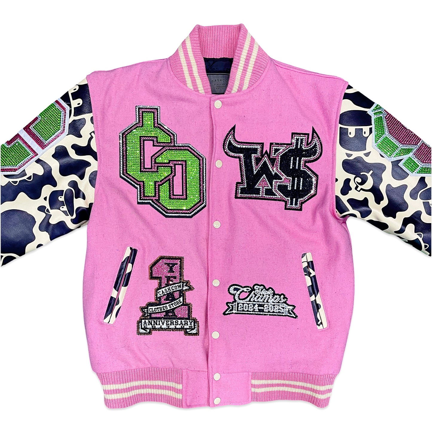Cash Cow Clothes Store 1yr Anniversary Varsity Jacket