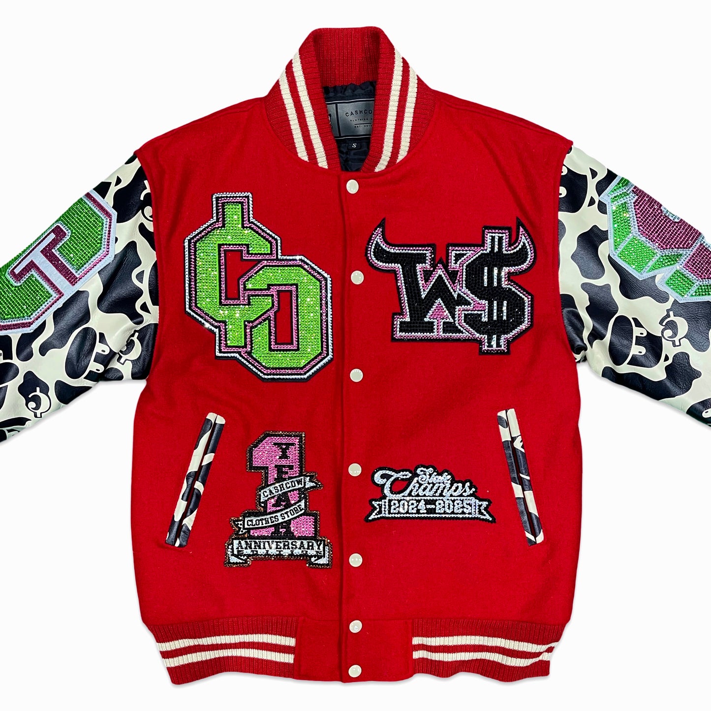 Cash Cow Clothes Store 1yr Anniversary Varsity Jacket