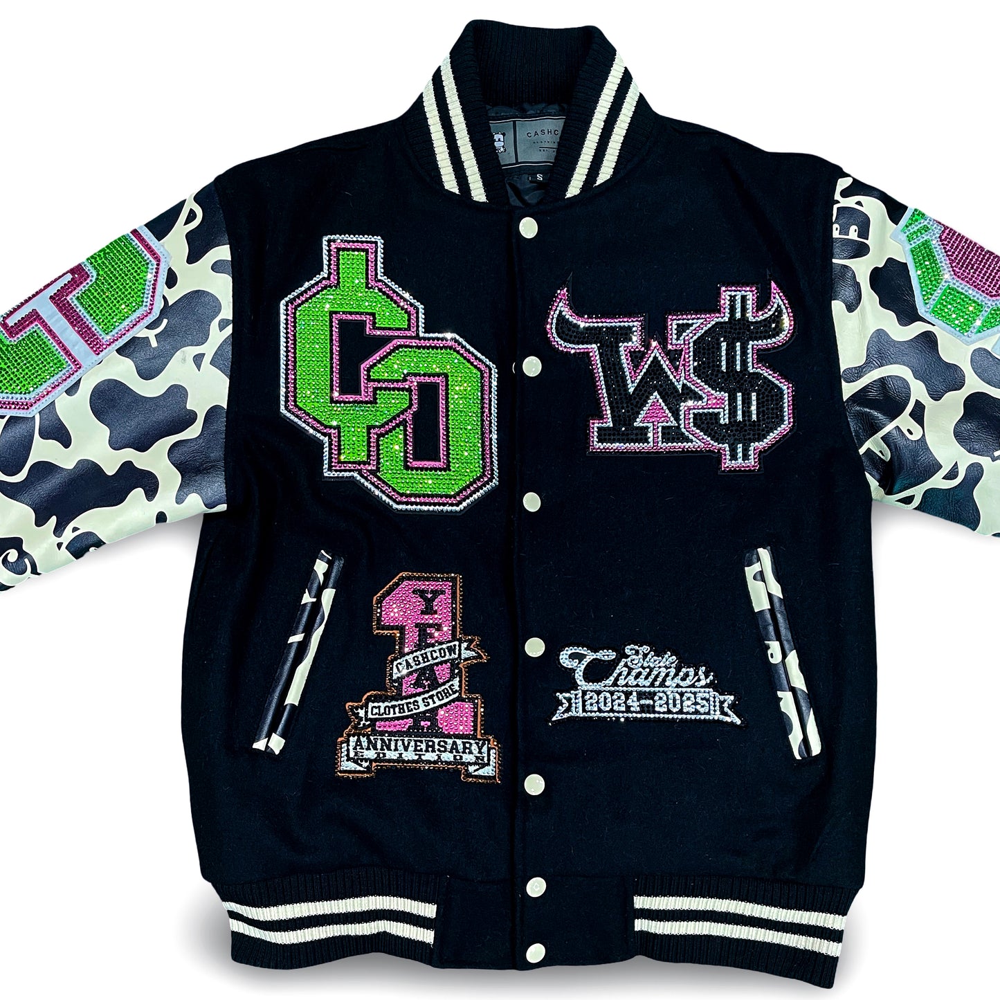 Cash Cow Clothes Store 1yr Anniversary Varsity Jacket