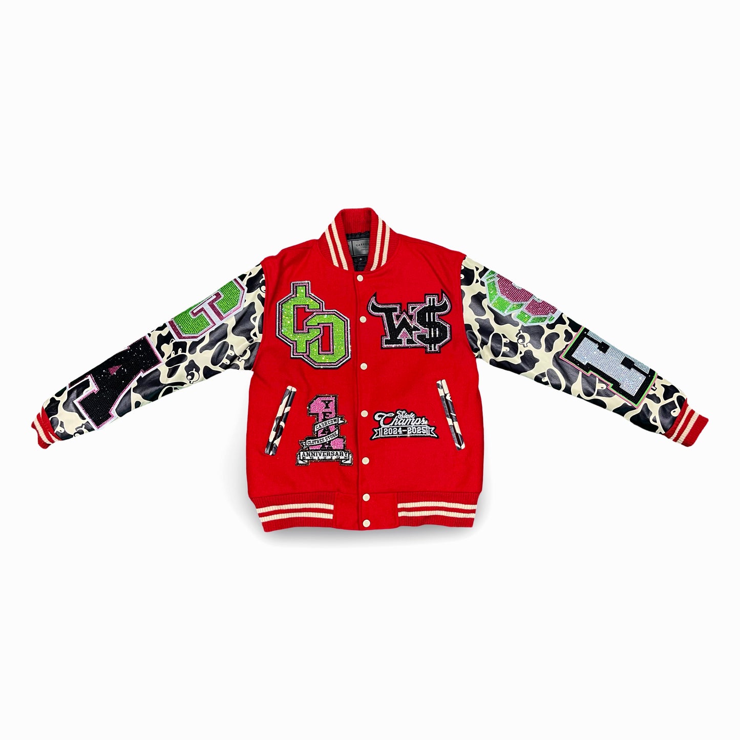 Cash Cow Clothes Store 1yr Anniversary Varsity Jacket